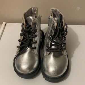 GAP Kids Metallic Silver Boots
